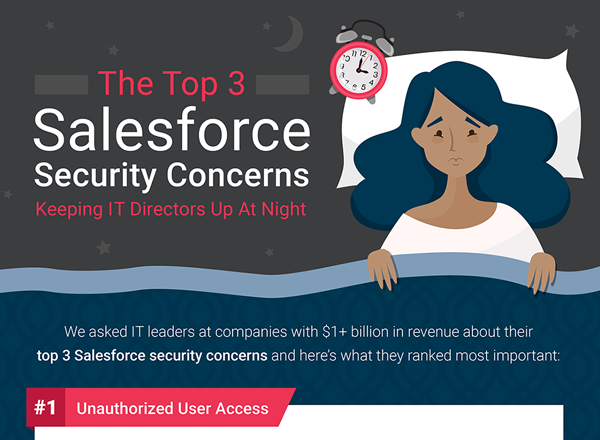 Long form infographic about the Top 3 Salesforce Security Concerns